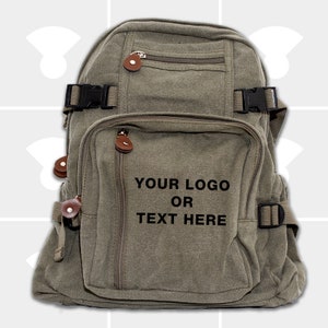 Backpack - Personalized Gift for Men - Groomsmen Gift Bags - Custom Backpack - Canvas Backpack - Monogrammed Backpack - Personalized Bag
