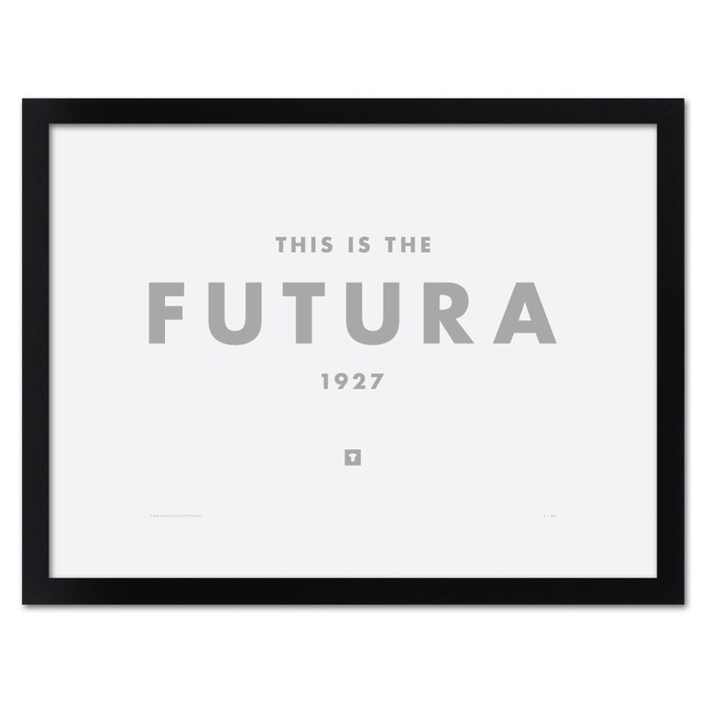 Futura, Art Print, Typography Print, Screenprint, Print, Poster, Office, Home, Living Room, Wes Anderson, Kitchen, Graphic Design, White image 4
