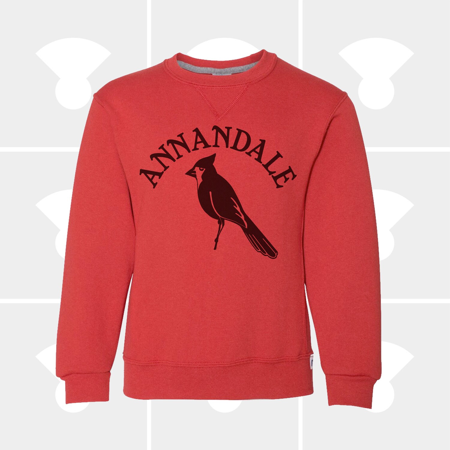 Annandale Cardinals - YOUTH - Hooded Pullover Sweatshirt - Cardinal
