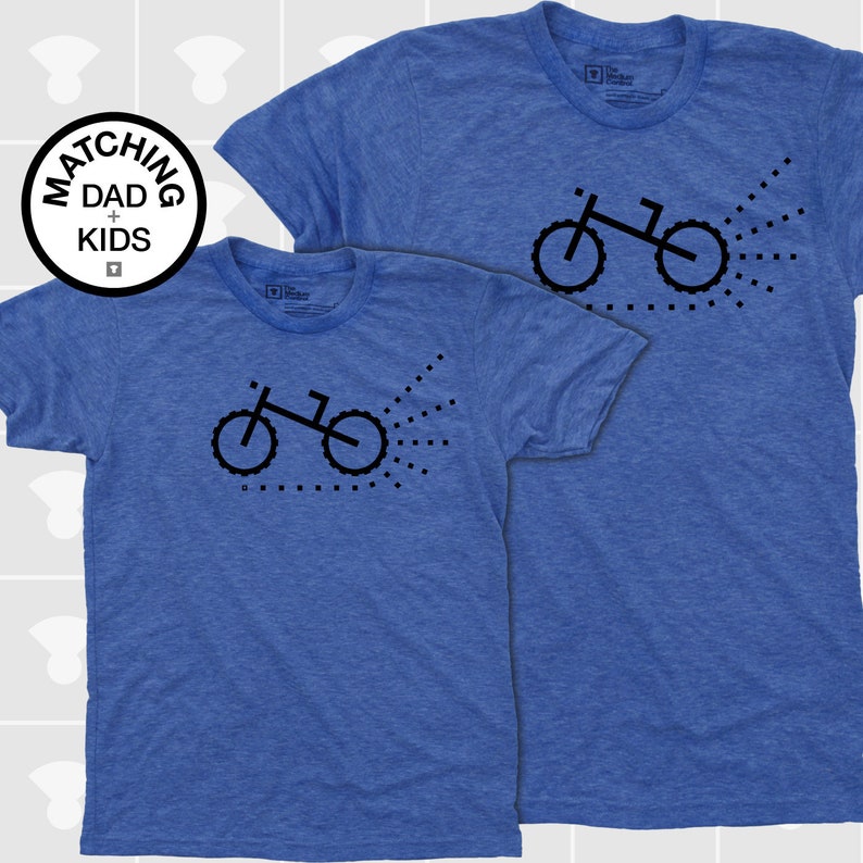 Father Son Matching Shirts Bike Shirt Bike Gifts Dad and Baby Shirts Dirt Bike Mountain Bike image 4