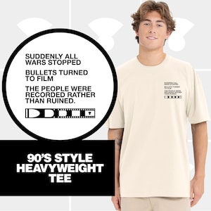 Record Stop War T-Shirt: A Powerful Anti-War Shirt | Minimalist Micro Graphic | Unisex