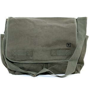 Canvas Messenger Bag Custom Messenger Bag Men & Women's Messenger Bag Personalized Bag Medium Control Icon