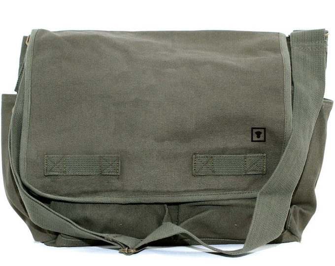 Featured listing image: Canvas Messenger Bag - Custom Messenger Bag - Men & Women's Messenger Bag - Personalized Bag