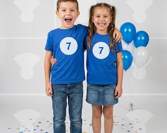 7th Birthday Shirt, Glow in the Dark Party Outfit, Custom Name Personalized Birthday Gift