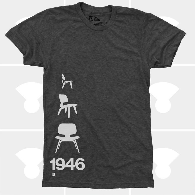 Men's TShirt Eames Plywood Chair 1946, Mid Century Modern, Eames Chair Shirt, S,M,L,Xl,Xxl American Apparel, Black 4 Colors TShirt for Men image 1