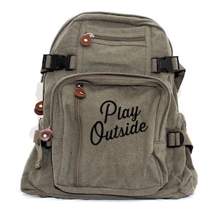 Backpack, Canvas Backpack, Hiking Backpack, Adventure, Small Backpack, School Backpack, Backpack Men, Backpack Women, Travel Bag, Tree Rings Play Outside