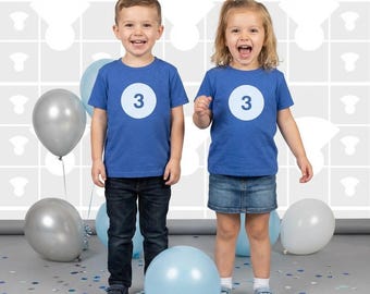 3rd Birthday Shirt, Glow in the Dark #3, Custom Name Personalized 3 Year Old Gift