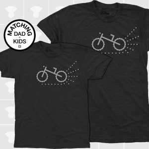 Father Son Matching Shirts Bike Shirt Bike Gifts Dad and Baby Shirts Dirt Bike Mountain Bike image 3