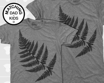 Matching Dad & Kids Fern Tees