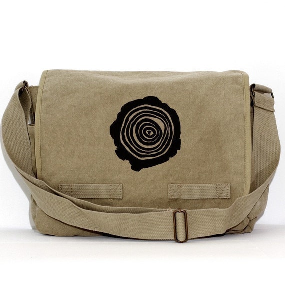 Laptop Messenger Bag Men s Canvas Messenger Bag Tree Rings Crossbody Large Bag Mens Gift Women s Gift Diaper Bag Hiking Gifts Etsy