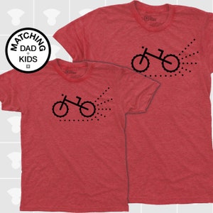 Father Son Matching Shirts Bike Shirt Bike Gifts Dad and Baby Shirts Dirt Bike Mountain Bike image 6