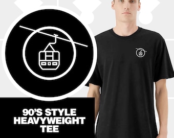 Gondola Chairlift Micro Graphic T-Shirt - Unisex / Men T-Shirt