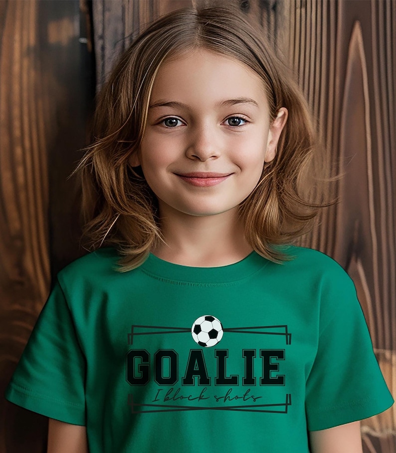 Goalie I Block Shots on Green T-Shirt