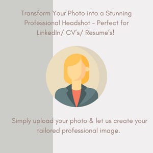 Professional LinkedIn Headshot | Custom Digital Headshots from Your Photo | Personalised Professional Portraits