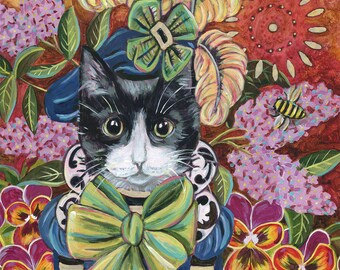 Archival Print on Panel, "The Kitty From Lilac City"