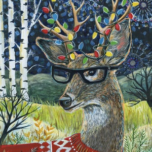 12x16 inch Print on Canvas &quot;Winter Night&quot;