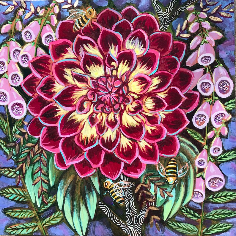 Archival Print on Wood Panel lush Etsy