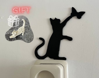 Conjunto de decoración de zócalo de gato / Regalo / Regalo para amantes de los gatos / Decoración de gatos / Decoraciones de gatos impresas en 3D