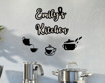 Set di decorazioni murali per cucina personalizzate / Regalo / Regalo per la festa della mamma / Decorazioni murali per cucina stampate in 3D
