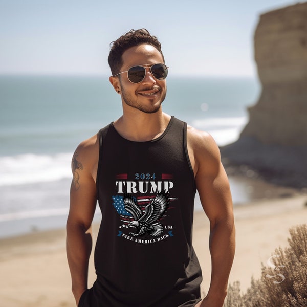 Copy of Trump 2024 Flag Take America Back Men Women Donald Trump Tank Top Election Patriotic Return T-Shirt