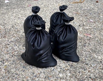 1/12 Scale Model Trash Bags x4