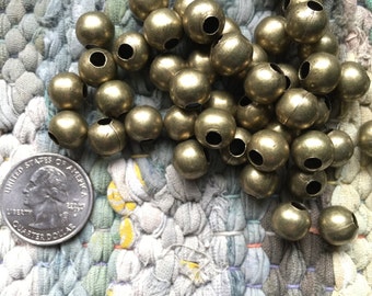 100 Pieces Bulk Wholesale Supplies 10mm Nickel Free Antique Bronze Round Beads with 4mm Hole 100 Pieces