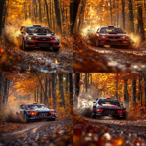 Autumn Rally Drift PNG Clipart Bundle, Dynamic Race Art Realistic ...