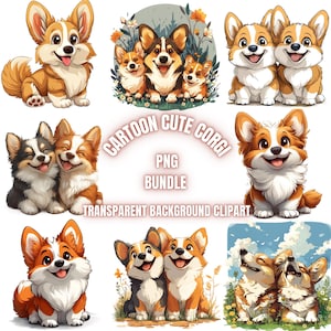 Cute Cartoon Corgi Dog Breed PNG Clipart, Adorable Welsh Corgi Pet Lover  Illustration, Animated Corgi Dog Portrait Image, Commercial Use