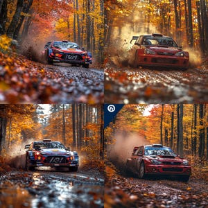 Autumn Rally Drift PNG Clipart Bundle, Dynamic Race Art Realistic ...