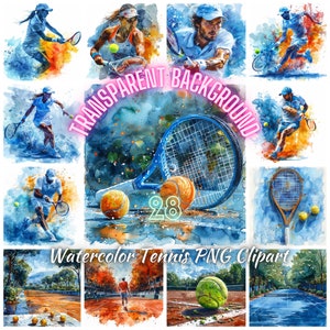 Aquarela Tênis Esporte PNG Clipart, 28 Jogador de Tênis Instantâneo Ilustração de Pose Dinâmica, Esporte de Raquete de Bola de Tênis,, Uso Comercial