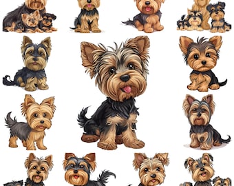 Cartoon Yorkshire Terrier PNG Clipart, 33 Adorable Yorkshire Terrier  Illustration, Animated Yorkie Image, Cute Yorkie Drawin Commercial Use