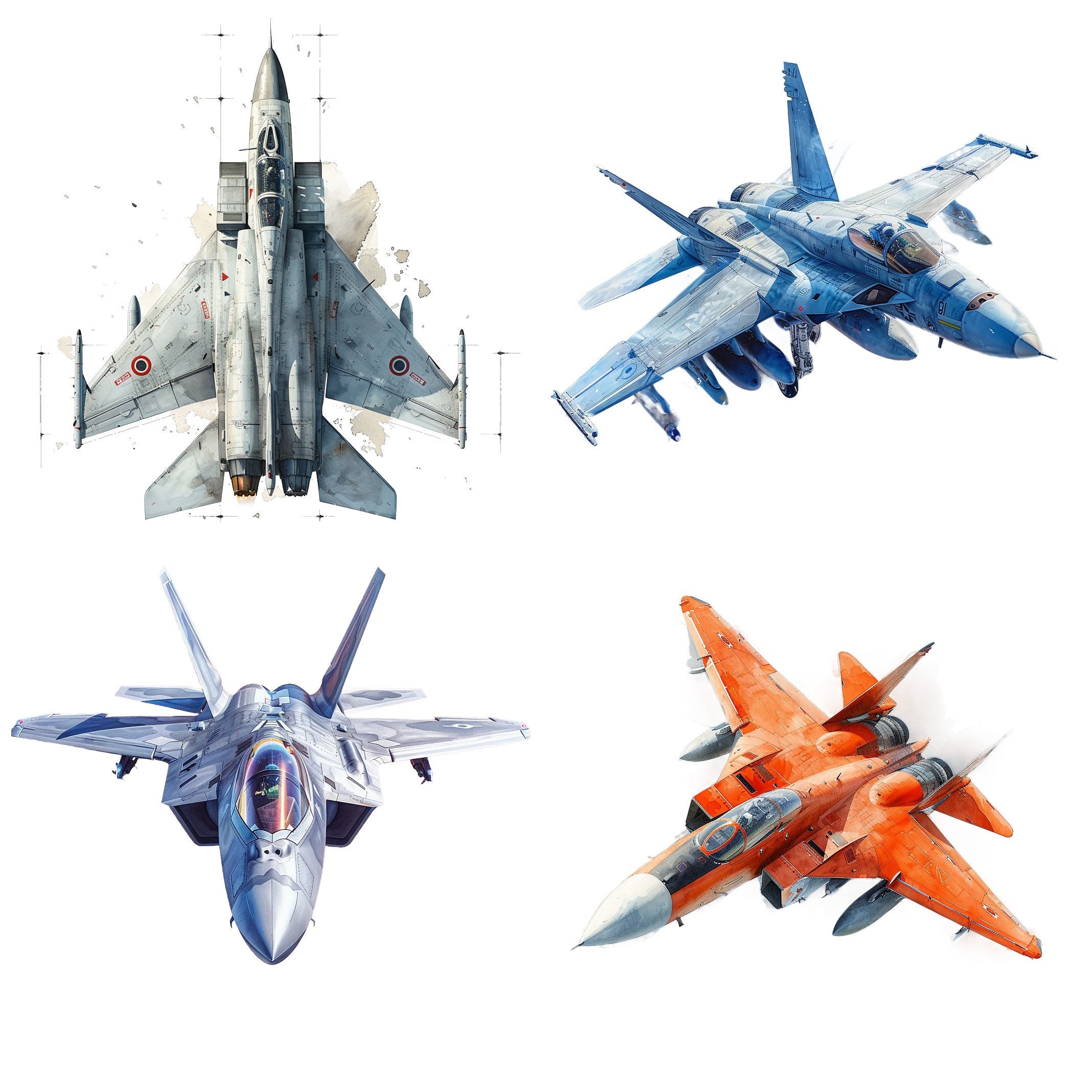 35 Jet Fighter PNG Clipart, Watercolor Supersonic Fighter Jet Scenery  Illustration, Military Aircraft Snapshot, Fighter Plane Commercial Use -  Etsy, image size:2100x2100