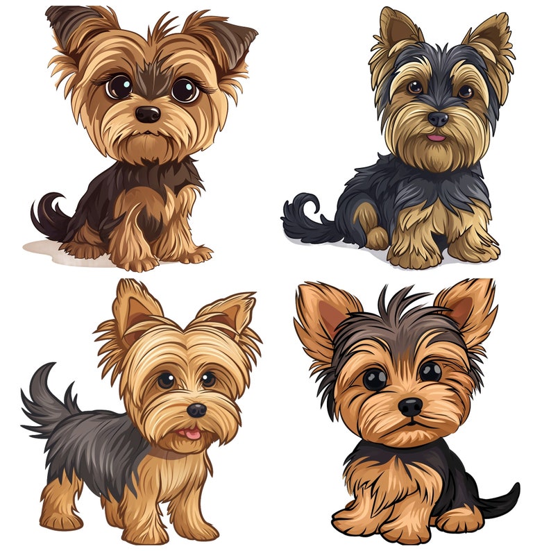 Yorkie Animation Cartoon Yorkshire Terrier PNG Clipart, 33 Adorable Yorkshire Terrier ...