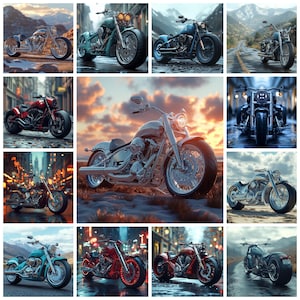 50 クルーザー バイク写真 PNG バンドル、リアルなクルーザー風景、バイカー ライフスタイル クルーザー風景画像、ビンテージ商業利用