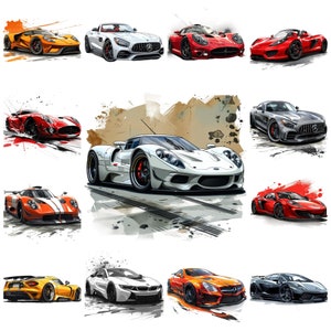 Clipart PNG de voiture légendaire, 47 aquarelles Illustration de voiture de sport légendaire, Graphismes de voitures célèbres, Photos de voitures épiques, Voiture célèbre, Usage commercial