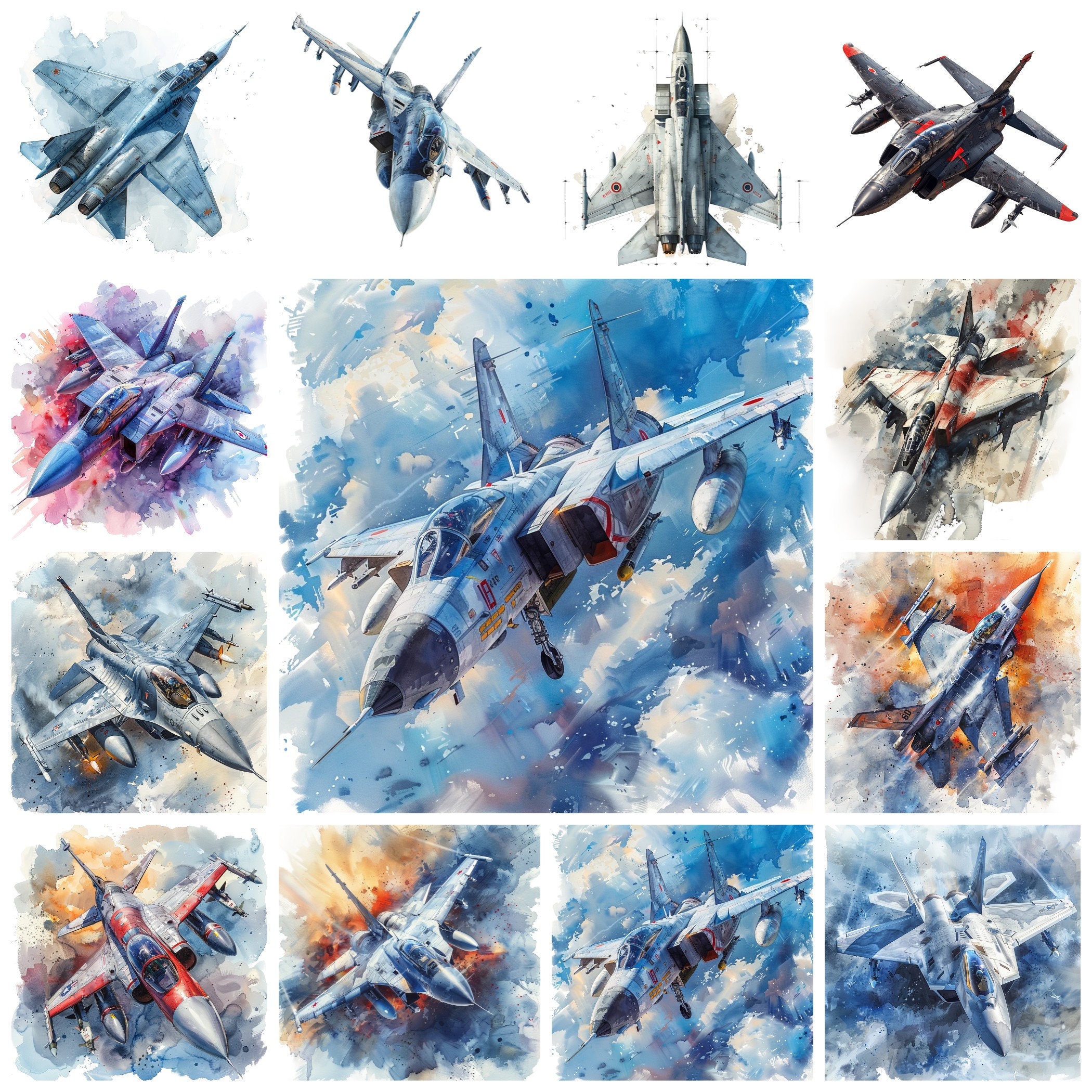 35 Jet Fighter PNG Clipart, Watercolor Supersonic Fighter Jet Scenery  Illustration, Military Aircraft Snapshot, Fighter Plane Commercial Use -  Etsy, image size:2100x2100