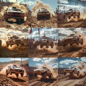Rallycross Car Art PNG Clipart Bundle, Dust Cloud Race Realistic Photography, Race Jump Wall Art, High-Speed Decor, Commercial Use