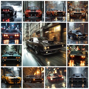 49 Bundle PNG di fotografia di auto muscolose eleganti, potente immagine istantanea di auto, fotografia realistica di auto muscolose americane moderne, uso commerciale