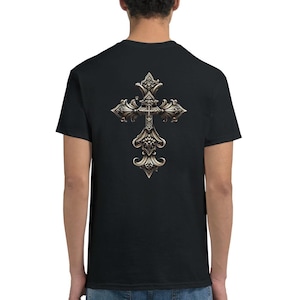 Royal Cross T-Shirt | Chrome Cross Design | Classic Cotton Tee for Casual Everyday Wear & Stylish Comfort