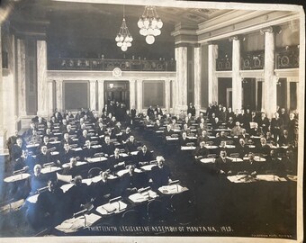 Original Found Photograph Family photo Snapshot Old photo photograph Vintage Photo 1913 Montana Legislative Assembly