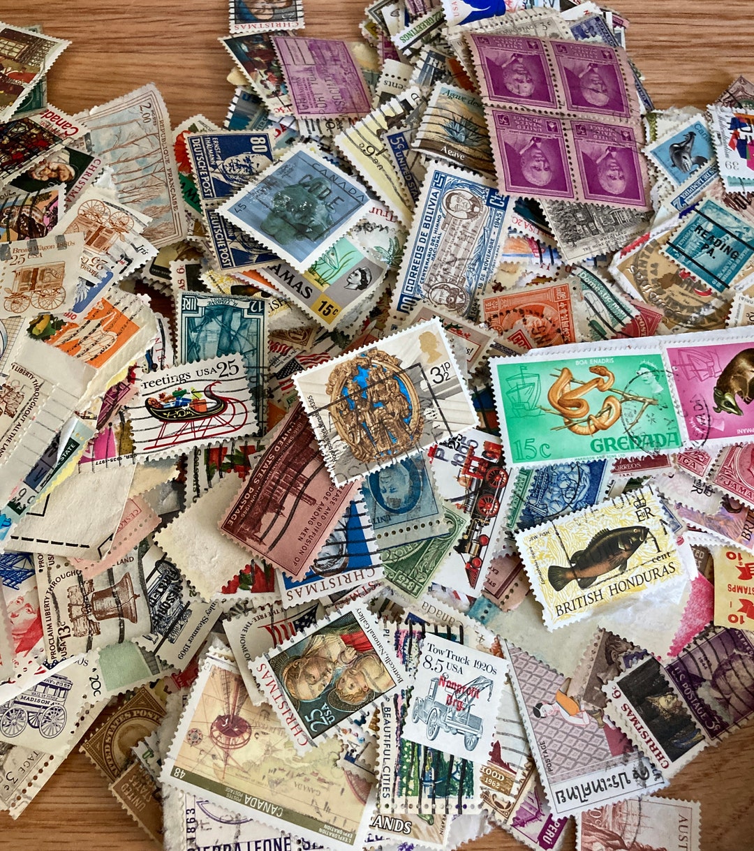 500 Used Postage Stamps 2.5 Ounces USA & Foreign Vintage Etsy
