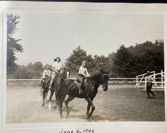 Vintage Photo, Kids on Horses, Vernacular, Original Photo, Found Photograph, Old photo, Snapshot