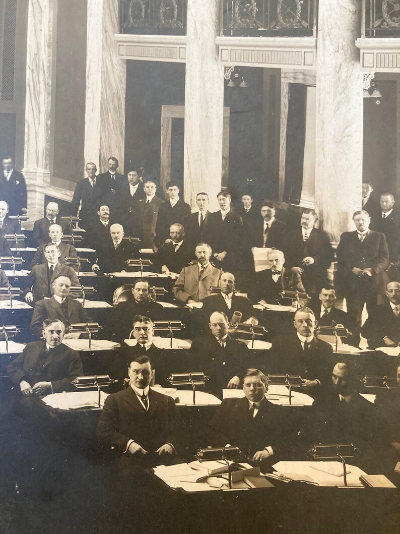 Original Found Photograph Family photo Snapshot Old photo photograph Vintage Photo 1913 Montana Legislative Assembly