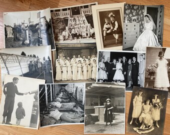 72 Large Photos #2, Groups, People, Men, Women, Babies, Kids - Vernacular, Original Photo, Old photo, Vintage Photo