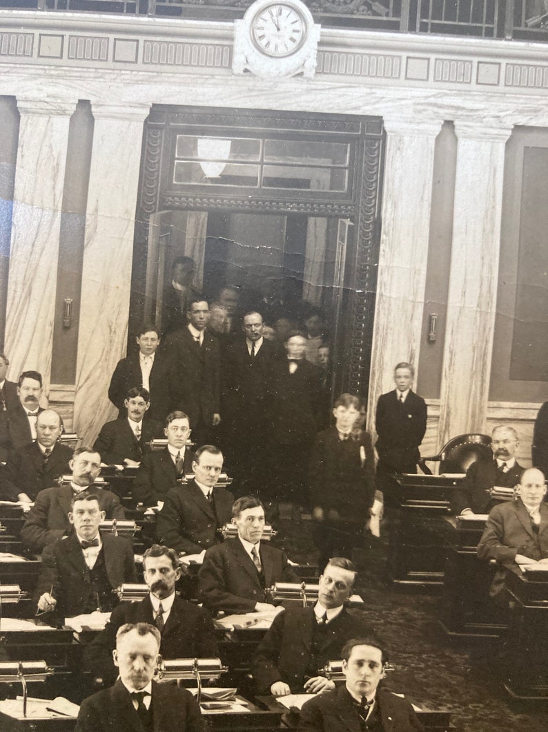 Original Found Photograph Family photo Snapshot Old photo photograph Vintage Photo 1913 Montana Legislative Assembly