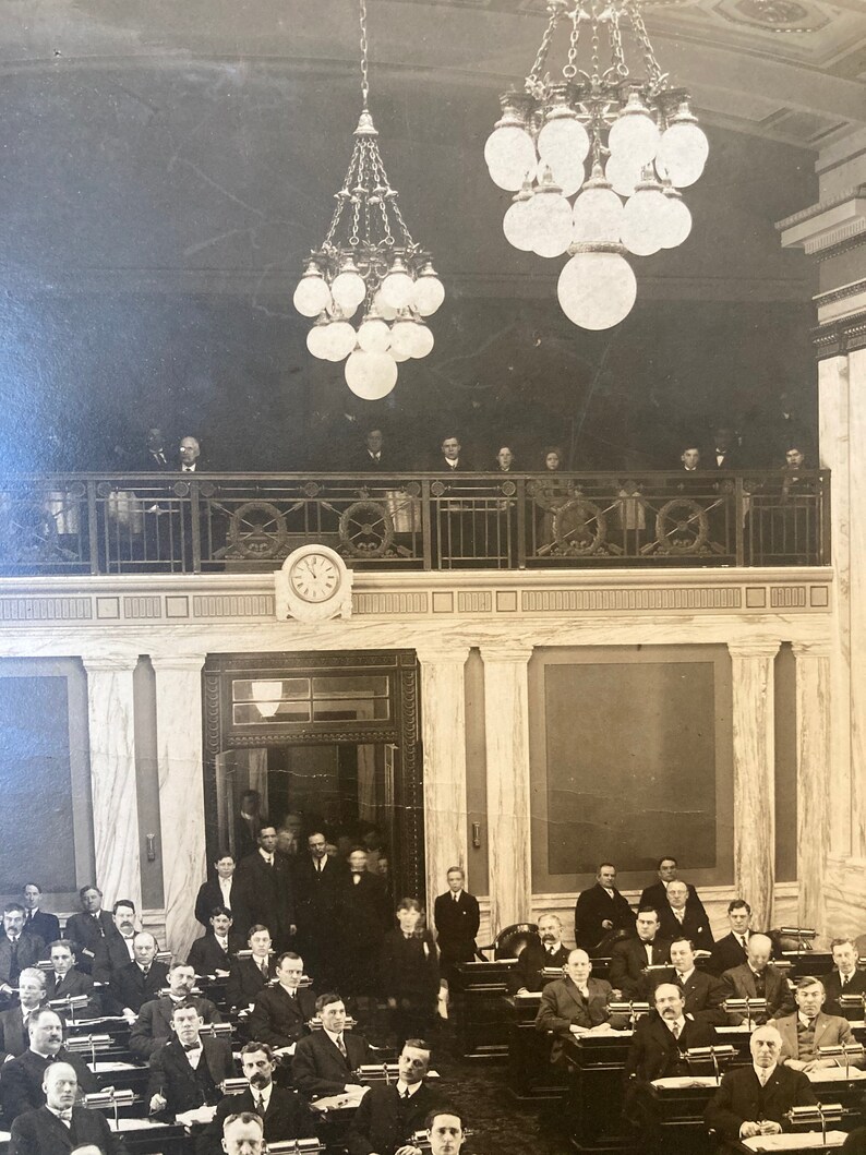 Original Found Photograph Family photo Snapshot Old photo photograph Vintage Photo 1913 Montana Legislative Assembly