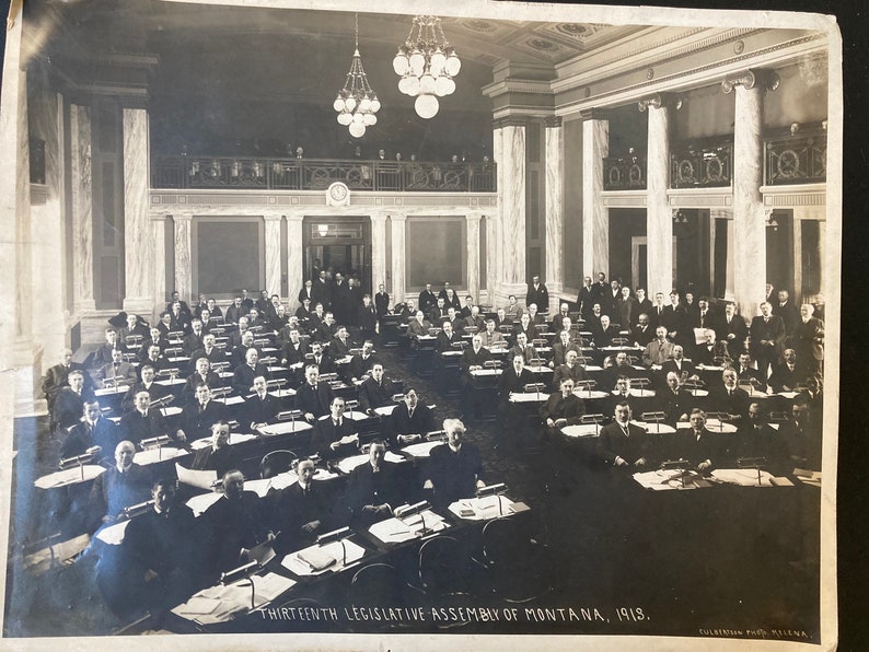 Original Found Photograph Family photo Snapshot Old photo photograph Vintage Photo 1913 Montana Legislative Assembly