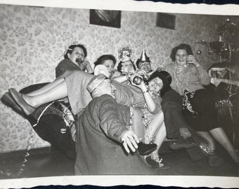 Vintage Photo, Party Animals, Vernacular, Original Photo, Found Photograph, Old photo, Snapshot