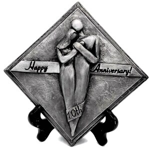 Happy 10 Year Anniversary Gift Aluminum Plaque, 10th Tenth Anniversary Gift for Men, 10 Anniversary Gift for Him, Gift for Her image 2