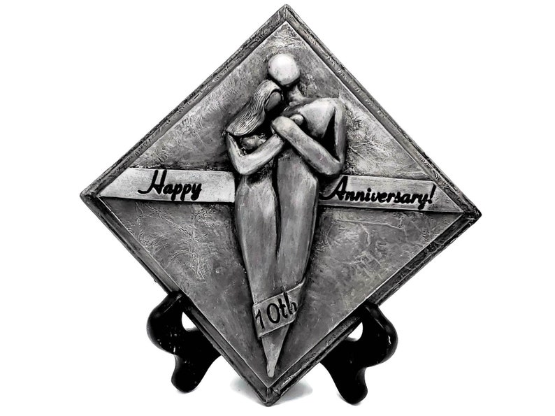 Happy 10 Year Anniversary Gift Aluminum Plaque, 10th Tenth Anniversary Gift for Men, 10 Anniversary Gift for Him, Gift for Her image 2